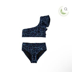 Molo One-Shoulder Blue Leopard Bikini